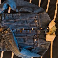 Giacca jeans con pelliccia New Look taglia S blu