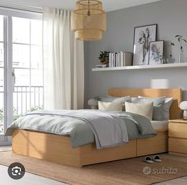 letto matrimoniale malm con 4 cassettoni
