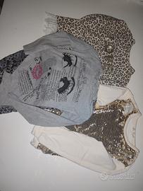 2 felpe bimba original m. e maglia elsy tg8/10