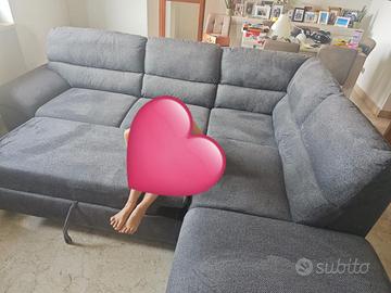 Divano letto con chase longue