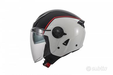 Casco urban jet Ufo Spirit bianco nero rosso