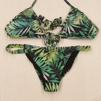 Costume Calzedonia fantasia Foglie Verdi 