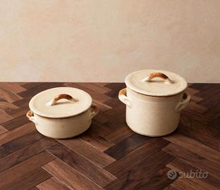 2 terrine in ceramica rustiche