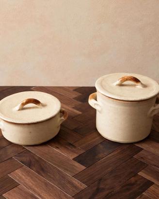 2 terrine in ceramica rustiche