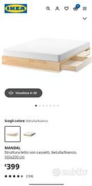 letto matrimoniale Mandal Ikea