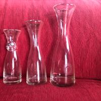 3 Antiche bottiglie da misura per vino bollate