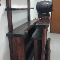 piano bar anni 80 in legno 