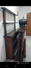 piano bar anni 80 in legno 