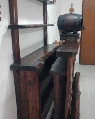 piano bar anni 80 in legno 