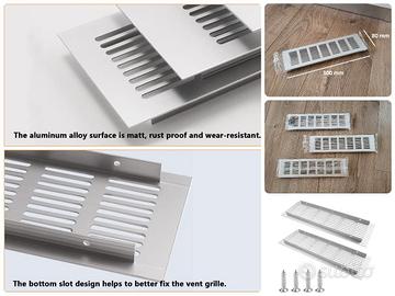 Griglie porte areazione ventilazione aria 300x80mm