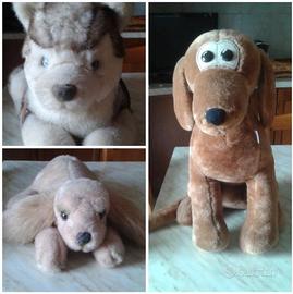 3 Peluche Cani Ceppiratti Husky anni 80/90