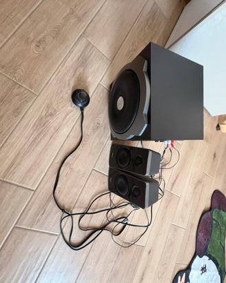 Casse Trust 2.1 con subwoofer + controllo volume