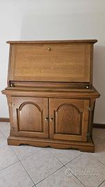 scrivania vintage in rovere H122xL105xP48cm