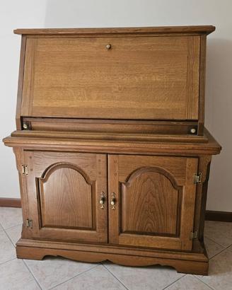 scrivania vintage in rovere H122xL105xP48cm