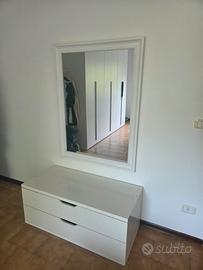 Cassettiera 110X50X45 + specchio  90X120