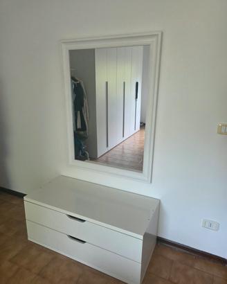 Cassettiera 110X50X45 + specchio  90X120