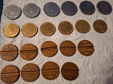 Lotto gettoni telefono + monete lire