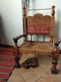 Antica sedia etnica India