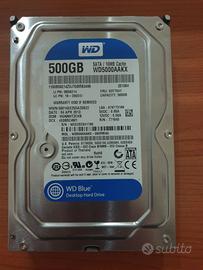 HD 500GB 3,5" WD5000AAKX 7200rpm