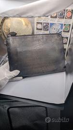 Berluti Scritto Clutch – Pelle Venezia Nero/Grigio