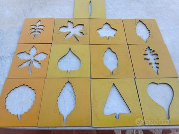 13 Pezzi Stencil di Foglie per disegno o pittura