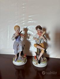 Coppia statuine musicisti Lenwile Ardalt Japan