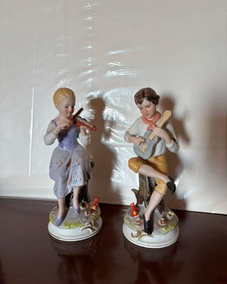 Coppia statuine musicisti Lenwile Ardalt Japan