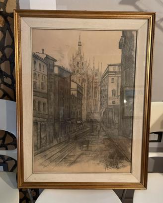 Dipinto disegno Duomo di Milano