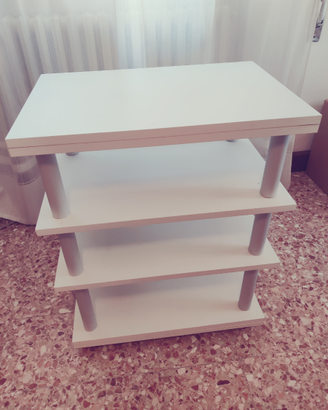 Tavolino hifi 4 ripiani bianco MASSIMO RIBASSO