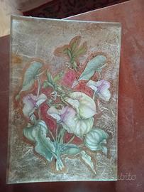 portacaramelle/ svuotatasche decoupage in vetro