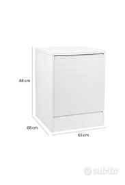 Mobile coprilavatrice bianco con serranda