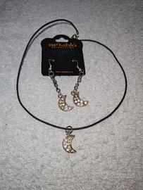 Set Setablu Collana e Orecchini Mezzaluna 