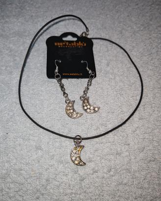 Set Setablu Collana e Orecchini Mezzaluna 