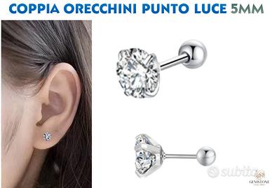 Orecchini Punto Luce Acciaio Inox Piercing unisex 