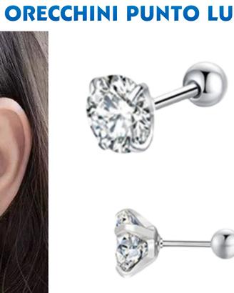 Orecchini Punto Luce Acciaio Inox Piercing unisex 