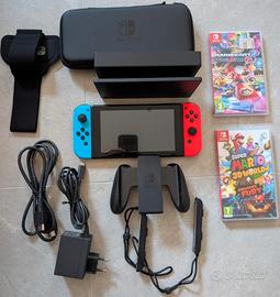 Nintendo Switch 1 + Mario Kart 8 + Super Mario 3D