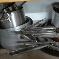 padelle, pentole acciaio 