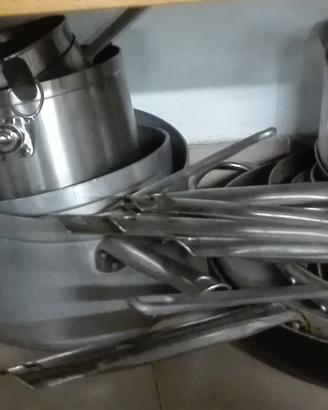 padelle, pentole acciaio 