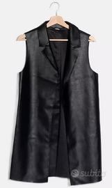 Gilet / giacca smanicata in similpelle nero