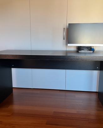 Scrivania nera ikea 151x65xh72