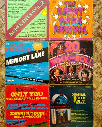Lotto 6 LP Compilation Rock & Roll Anni '50 '60