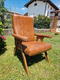 Poltrona Reclinabile Vintage, Anni '50