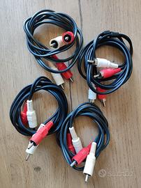 Lotto 4 cavi audio RCA stereo