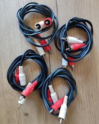 Lotto 4 cavi audio RCA stereo