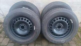 4 Cerchi Fiat Opel + 4 Gomme Kumho 195/60R15 M+S