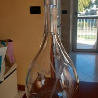 Caraffa in cristallo decorato vintage da collezion
