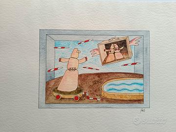 Litografia di Giuliano Ghelli