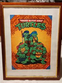 Quadro Tartarughe NInja 1987 e Vhs da collezione