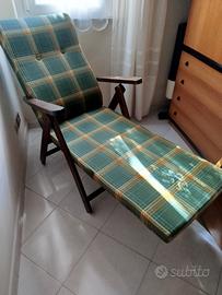 poltrona sdraio in legno 