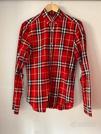 Camicia stampa check Burberry